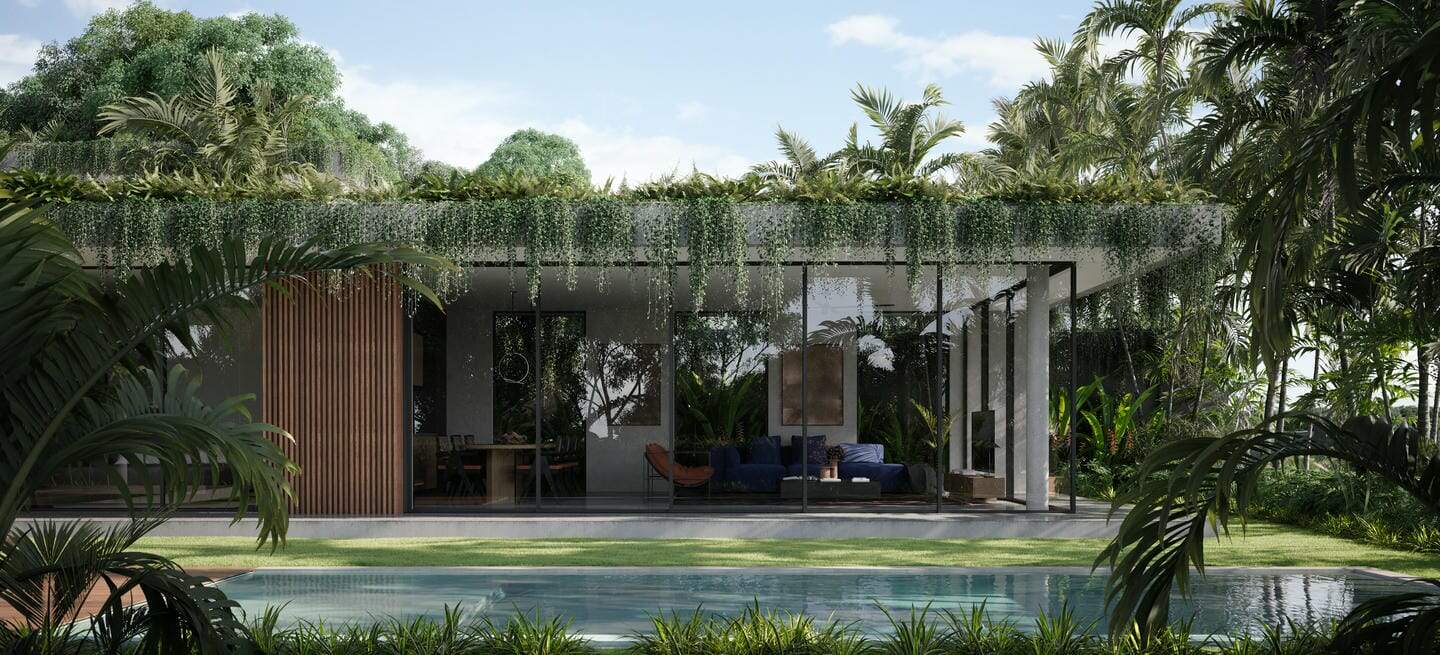 TROPICAL MODERN WITH LUSH GARDEN 2 BEDROOM VILLA FOR SALE LEASEHOLD IN UNGASAN BE-2136 